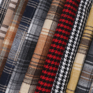 7*7/68*36 autumn and winter plaid flannel 250g woven sanding fabric single-sided yarn-dyed home clothing fabric