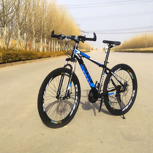26 inch high carbon steel mountain bike variable speed integrated wheel bicycle student bicycle disc brake mountain bike