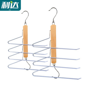 Cross-border export strength factory processing and production multifunctional pants rack towel rack Internet celebrity double hook storage pants rack skirt rack