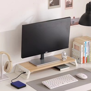 Desktop Computer Monitor Elevated Rack Bracket Office Computer Desktop Storage Rack USB Interface