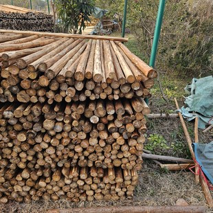 Peeled Fir Pole Greening Tree Support Frame Fir Support Wooden Stake Stick Garden Pastoral Decoration