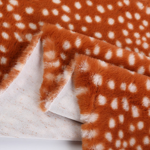 Factory spot dot printing rabbit fur fabric toy home textile bag clothing rabbit fur flannel
