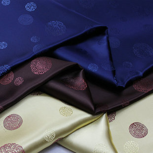 Chinese Style Tang Suit Cotton-Padded Jacket Cotton-Padded Trousers Long Robe Magnum Jacket Shroud Fabric Jacquard Brocade Silk Handle Fabric