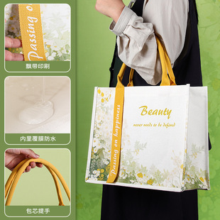 streamer canvas tote bag custom logo coated canvas bag thickened wear waterproof three-dimensional bag custom print