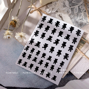 Nail art sticker hollow inkjet template French smile love star butterfly star series nail decoration tool