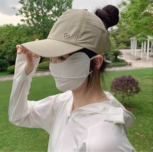 Women's Spring and Summer Quick-drying Breathable Sunshade Half-hollow Peaked Cap Baseball Cap Sun Hat That Can Be Tied into a Ponytail
