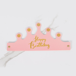 Folding laser crown hat size adjustable adults and children can wear cake party decoration birthday hat 50