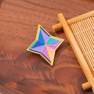 Design sense two-dimensional game original stone peripheral medal personality color diamond alloy badge accessories pin