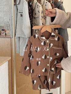 Children's Three-dimensional Cartoon Pocket Home Clothes suit 25 Years Spring Men's and Women's Po Lar Cute Pajamas 85030