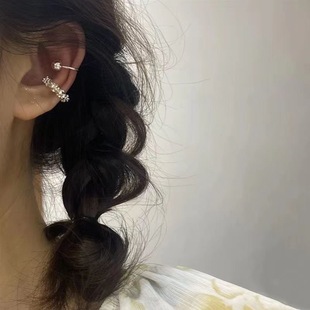 Cold style irregular ear clip female earless ear bone clip ins trendy niche design retro ear jewelry female