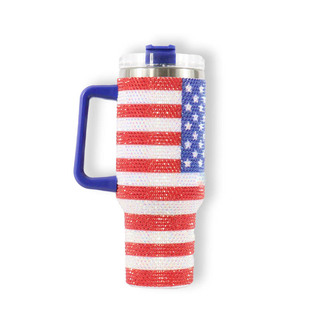 Cross-border 40oz diamond-encrusted car cup large capacity stainless steel thermos cup stick drill car cup Stanley thermos cup