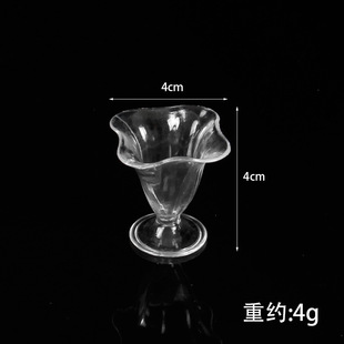Plastic Simulation Transparent Mug Sundaie Beer Mug Fish Tank Accessories DIY Handmade Clay Container Doll House Toy
