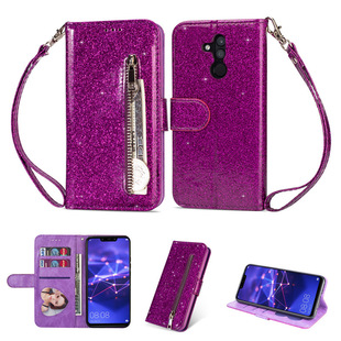For Huawei Mate 30 Fashion Glitter Zipper Bag Wallet Mobile Phone Case Mate 20 lite Protective Case