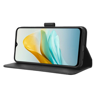 Для ZTE Blade A53 чехол для телефона ZTE Blade A53 кожаный чехол для телефона флип ромбовидный узор шнур для карт
