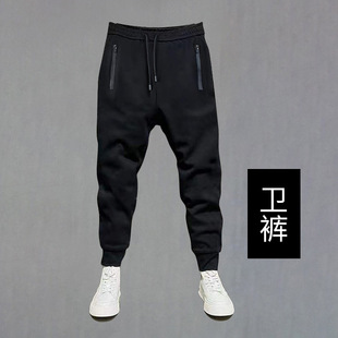 DW1010-DK2010 extra large size suit sports cotton fleece-lined fat sweater pants men's autumn and winter Plus