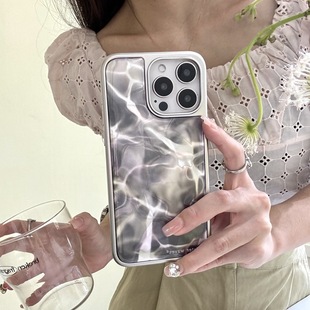 Водная рябь применима iPhone15promax чехол для телефона капающий клей для мужчин и женщин 12/14pro личность 13pro/16