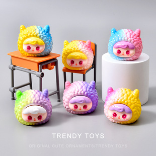 Cartoon Monster Girl Cute Doll Desktop Ornaments Trendy Live Broadcast Blind Bag Accessories DIY Keychain Pendant