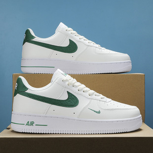 Air Force One Men's Shoes New Putian af1 m White Green genuine goods Shoes Women's Shoes Breathable Spring White Shoes