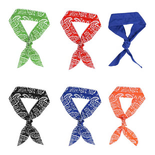 Summer cooling pet ice scarf dog cat breathable anti-summer ice towel printed saliva towel ice ring in stock wholesale