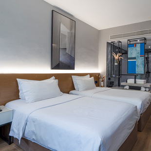 Spot simple furniture, multi-layer board with technology wood skin water-based paint, luxury and famous double plate bed