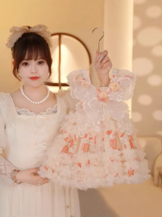 3-10 Years Old Girl Princess Dress Three-Dimensional Flower Sling Tousle Dress Girl's Western-style Butterfly Wings Dress