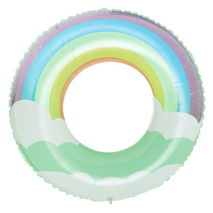 Cross-border Ins Cyber Celebrity Thickened Bow Swimming Ring Parent-child Children Sequin Swimming Ring PVC Inflatable Underarm Ring