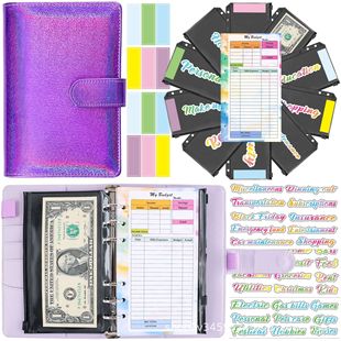Foreign Trade Cross-border Macaron a6 Loose-leaf Bookkeeping Notebook Creative Cash Budget Book Financial Planning Hand Book