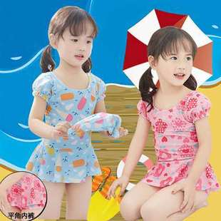 2024 new 2 girls children's swimsuit 3 girls baby 4 infants 5 one-piece flat 6 swimsuit 7 years old