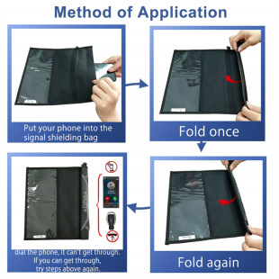 Customized Logo Hot Sale Durable Large Capacity Rf Signal Blocking Key Bag Portable Anti-Theft Signal Shielding Bag