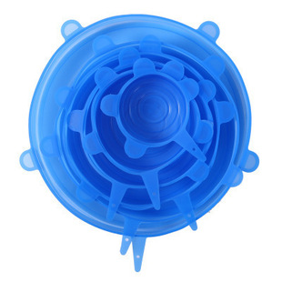 Amazon six-piece silicone fresh-keeping cover 6-piece set fresh-keeping bowl cover stretchable fruit fresh-keeping film manufacturers in stock