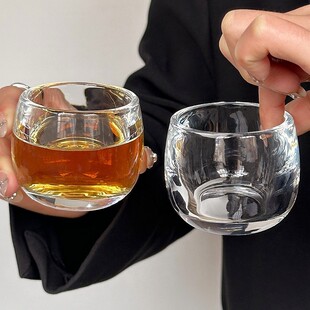 Thickened Crystal Glass Master Cup Small Tea Cup Tea Tasting Cup Single Cup Thorough Exquisite High-grade Cup Tea Set Small Wine Cup