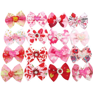 Valentine's Day marzis Teddy hairpin pet headdress hairpin pet headdress roll flower peach heart style