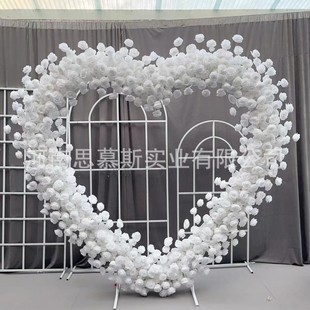 2.4 m Proposal Site Pure Rose Solid Color Heart Flower Art Best Selling Arrangement Flower Ball Wedding Decoration Fake Flower Cross-border