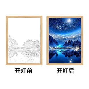 TikTok ins Wind Lighting Painting Secondary Animation Landscape Painting Sketch led Luminous Painting Birthday Gift Factory Outlet