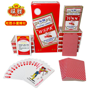 Wangsheng Bee Игральные карты Целый Футляр 100 пар высококачественных утолщенных специальных карт для шахмат и карточного зала Прочные и модернизированные