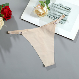 European and American sexy exquisite diamond metal buckle ladies underwear with plus size seamless ice silk cotton crotch underwear women 502