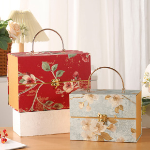 New Wedding Candy Box Packing Box Accompanying Gift Box Chinese Style Wedding Gift Box Advanced Sense Portable Gift Box Hard Box