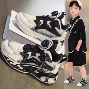 Anlian hydrogen fast joint boy shoes 2025 spring new children's light sports running basketball shoes boys