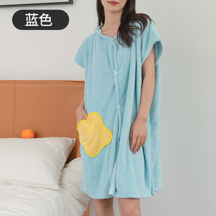 Bath Skirt Hooded 2024 New Women's Summer Thin One Piece Can Be Worn and Wrapped with Tube Top Skin-friendly Breathable Bathrobe