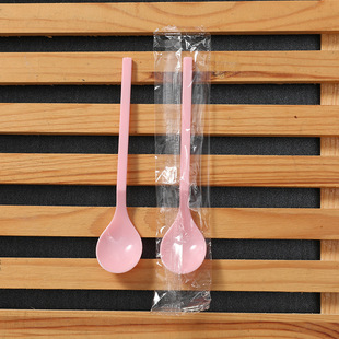 Cross-border in stock disposable spoon Fork plastic birthday cake dessert fork spoon takeaway spoon disposable fork spoon