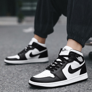 Spring Putian AJ1 Women's Shoes High-top North Carolina Blue Obsidian Board Shoes Men's AJ Shadow Grey Air Force One Men's Shoes