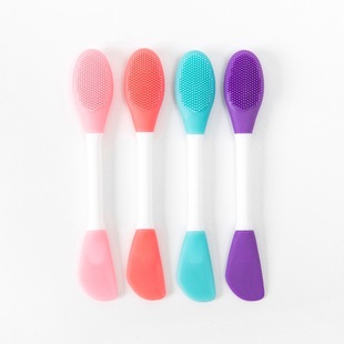 Single dual-purpose double-headed silicone facial mask brush facial cleansing brush facial cleansing brush beauty makeup protection tool