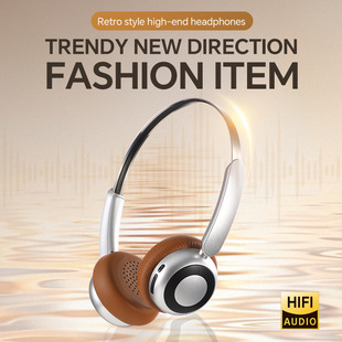 Cross-border foreign trade retro headset Bluetooth headset small head American high color value noise reduction wireless headset long battery life