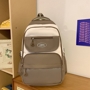 Korean style ins contrast color primary school student Grade 3 to grade 6 make-up bag female Large Capacity Middle School student two-piece backpack