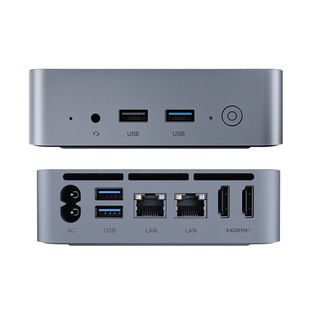 Oumax-N100 Mini Host Dual Network Port Dual HDMI Built-In Power Supply Office Commercial Portable Minipc