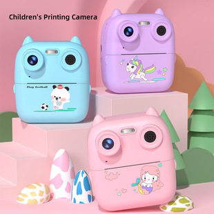 Cross-border e-commerce new children's Polaroid camera front and rear dual-camera HD camera video shooting and printing camera