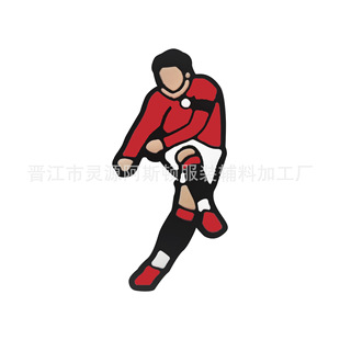 Football Ronaldo Shoe Flower jibbitz Messi Shoe Buckle Hole Shoes DIY Accessories Removable Decorative Buckle Jewelry Cross Border