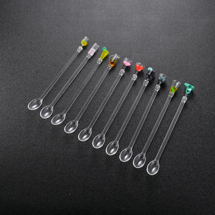 Acrylic Mixing Spoon Creative Mixing Stick Cocktail Mixing Spoon Ice Spoon Cold Drink Spoon Decorative Spoon Juice Spoon