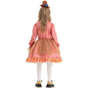 Children's Halloween Scarecrow Dress Costume European and American Foreign Trade Children's Wear Export Amazon New Product Factory Outlet