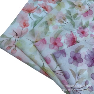 Pearl Chiffon Printing Small Floral Fabric Digital Printing Fabric Summer dress Garment Fabric Printing Factory